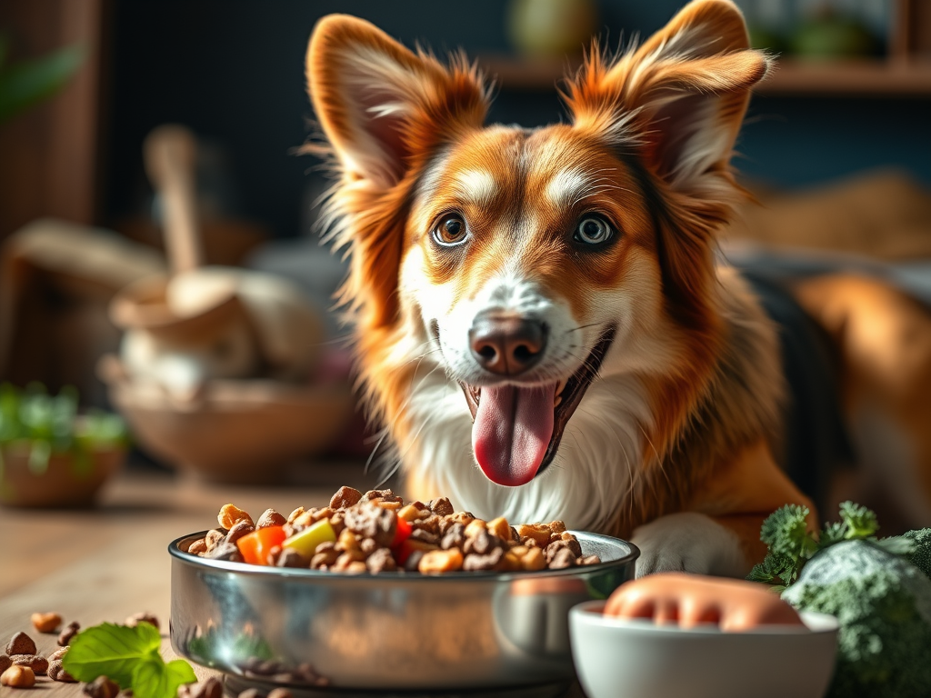 chien-avec-une-gamelle-de-croquette